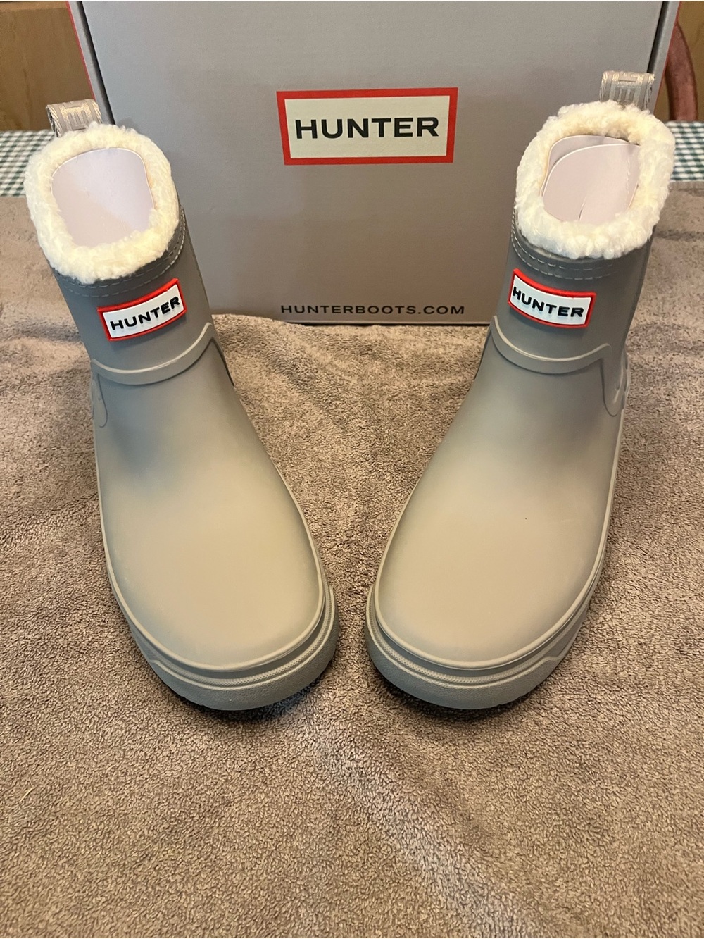 Hunter Short Women’s Willa Insulated Rain Boots — Taupe - Picture 4 of 8